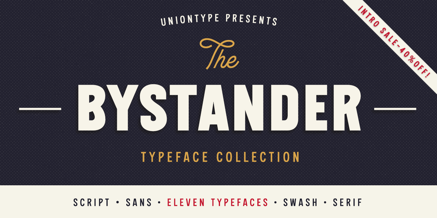 Przykład czcionki The Bystander Collection Serif Bold